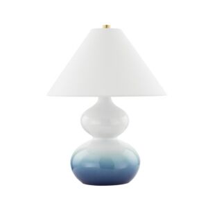 Aimee One Light Table Lamp in Aged Brass by Mitzi