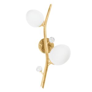 Mirielle Two Light Wall Sconce in Vintage Gold Leaf by Corbett Lighting