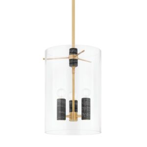 Adonis 3-Light Lantern in Vintage Brass