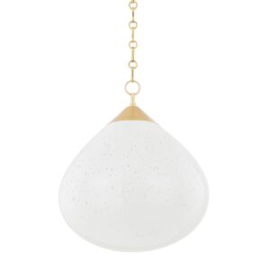 Semilla 1-Light Pendant in Vintage Brass