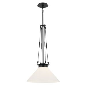 Albers One Light Pendant in Black by Kichler