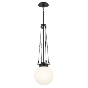 Albers One Light Pendant in Black by Kichler