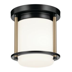 Brit 1-Light Flush Mount in Black