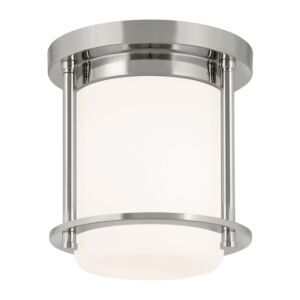 Brit 1-Light Flush Mount in Polished Nickel