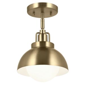 Niva One Light Semi Flush Mount in Champagne Bronze by Kichler