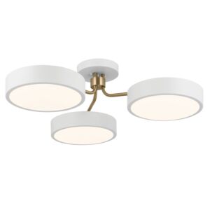 Sago 3-Light LED Semi-Flush Mount in White