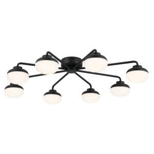 Remy 8-Light LED Semi-Flush Mount in Black