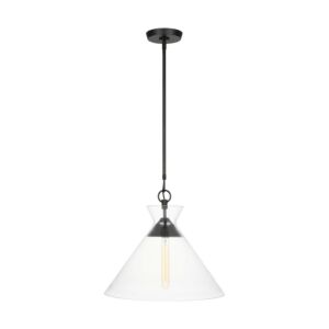 Atlantic One Light Pendant in Aged Iron by Visual Comfort Studio