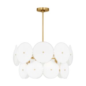 Emery 6-Light Chandelier in Burnished Brass