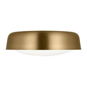 Draper 2-Light Flush Mount in Burnished Brass