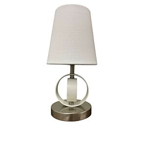 Bryson  Accent Lamp in Satin Nickel White by House of Troy