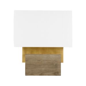 Slab Small 1-Light Table Lamp in Natural Brass