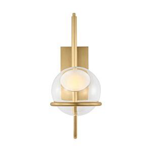 Crosby Medium 1-Light Integrated LED Wall Sconce in Natural Brass