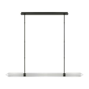 Langston LED Linear Chandelier in Plated Dark Bronze by Visual Comfort Modern