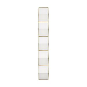 Zig Zag X-Large 5-Light Integrated LED Wall Sconce in Natural Brass