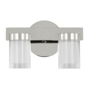 Esfera 2-Light LED Bathroom Vanity Light in Polished Nickel