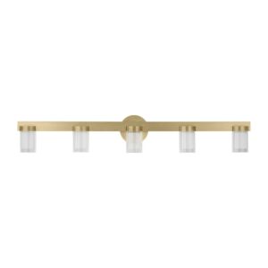 Esfera 5-Light LED Bathroom Vanity Light in Natural Brass