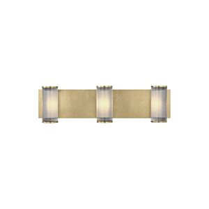 Esfera Large 3-Light Integrated LED Wall Sconce in Natural Brass