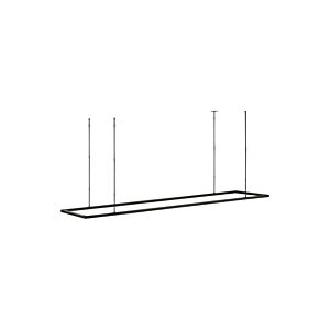 Stagger Halo 84 Integrated LED Ceiling Uplight Linear Suspension in Nightshade Black