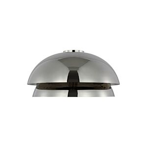 Shanti Large 1-Light Integrated LED Ceiling Flushmount in Polished Nickel