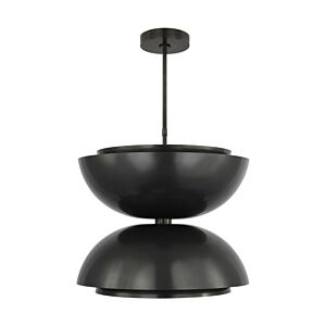 Shanti X-Large Double 2-Light Integrated LED Ceiling Pendant in Dark Bronze