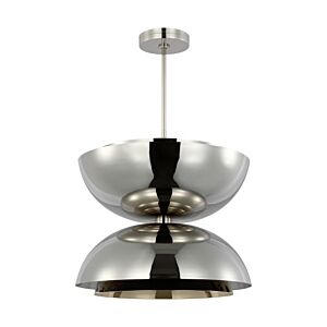 Shanti X-Large Double 2-Light Integrated LED Ceiling Pendant in Polished Nickel