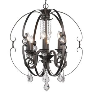 Golden Ella 6 Light Chandelier in Brushed Etruscan Bronze