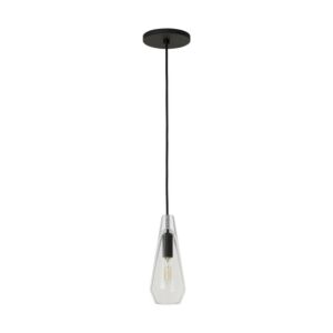 Lustra 1-Light LED Pendant in Nightshade Black