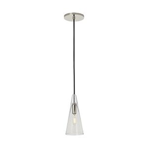 Lustra 1-Light LED Pendant in Polished Nickel