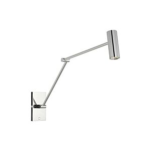 Ponte Medium 15" 1-Light Integrated LED Task Wall Sconce in Polished Nickel