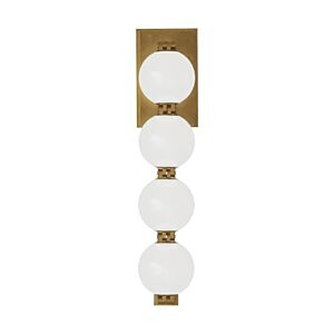 Perle 15" 1-Light Integrated LED Wall Sconce in Natural Brass