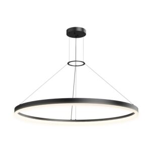 Corona LED Pendant in Satin Black