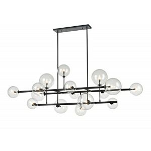 Delilah Chandelier in Black by Avenue Lighting