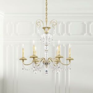 Helenia Six Light Chandelier in Heirloom Silver by Schonbek