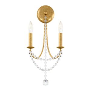 Verdana Two Light Wall Sconce in Heirloom Gold by Schonbek