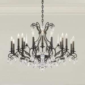 Renaissance Nouveau 18 Light Chandelier in Black by Schonbek