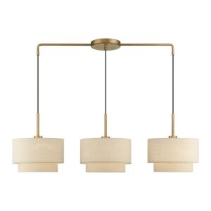 Bellingham 3-Light Linear Chandelier in Antique Gold Leaf