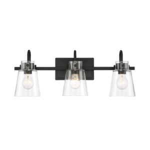 Inwood 3-Light Bathroom Vanity Light in Matte Black