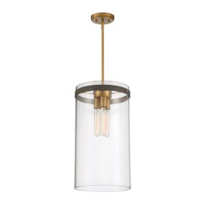 Reflecta 3-Light Pendant in Old Satin Brass