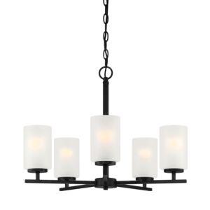 Carmine 5-Light Chandelier in Matte Black