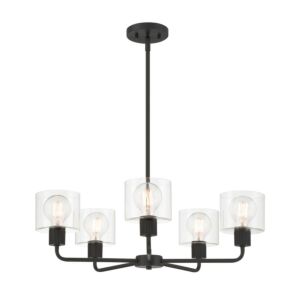 Vibrato 5-Light Chandelier in Matte Black