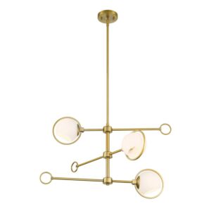 Teatro 3-Light Chandelier in Brushed Gold