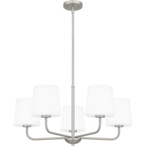 Gallagher Five Light Chandelier in Brushed Nickel by Quoizel