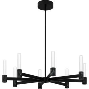 Adler LED Chandelier in Matte Black by Quoizel