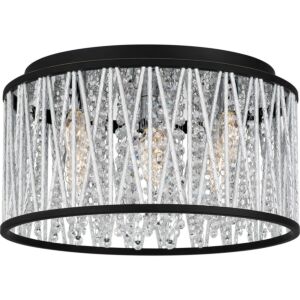 Celeste Five Light Flush Mount in Matte Black by Quoizel