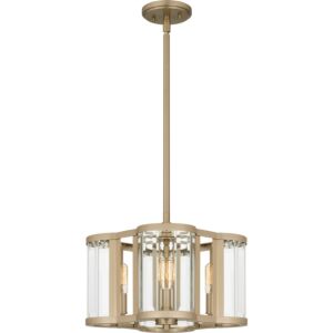 Quoizel Pendant Four Light Pendant in Bronze Gold by Quoizel