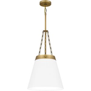 Quoizel Piccolo Pendant One Light Pendant in Aged Brass by Quoizel