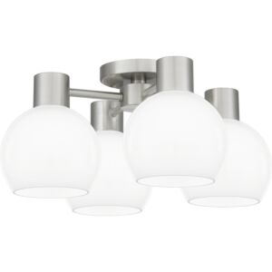 Quoizel SemiFlush Mount Four Light Semi Flush Mount in Brushed Nickel by Quoizel