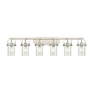 Downtown Urban 6-Light Bath Vanity Light in Pewter, Nickel, Silver