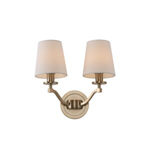 Curva Two Light Wall Sconce in Brushed Champagne Gold by Kalco